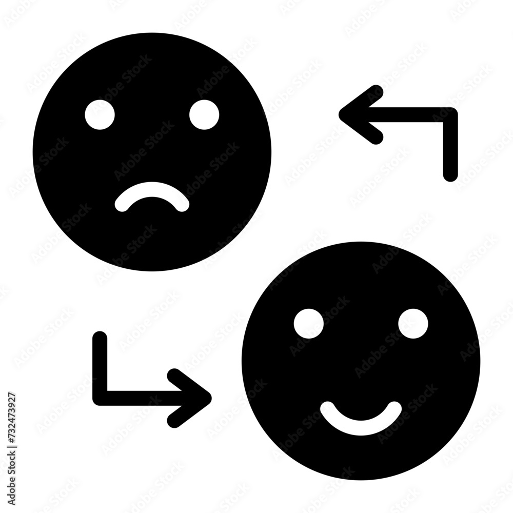 Fototapeta premium Mood Disorders icon vector image. Can be used for Psychology.