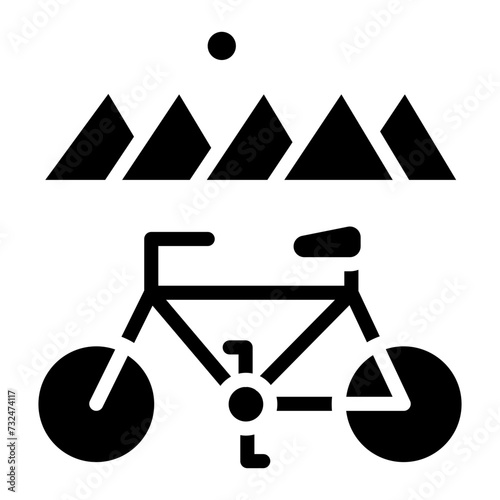 Cycling Tour icon vector image. Can be used for Adventure.