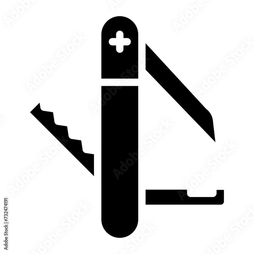 Pocket Knife icon vector image. Can be used for Adventure.