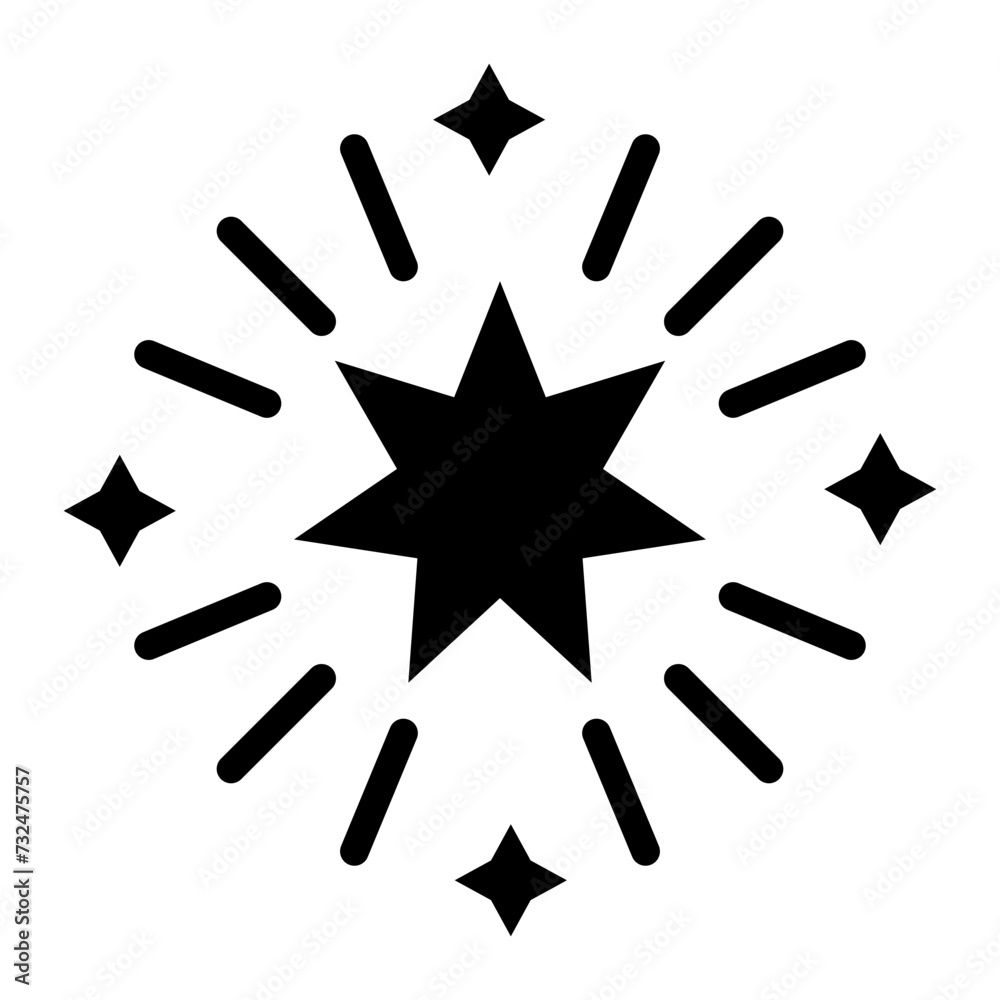 Glowing Star icon vector image. Can be used for Carnival. Glowing Star icon vector image. Can be used for Carnival.
