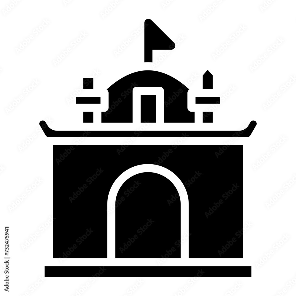 Temple icon vector image. Can be used for Carnival. Temple icon vector image. Can be used for Carnival.