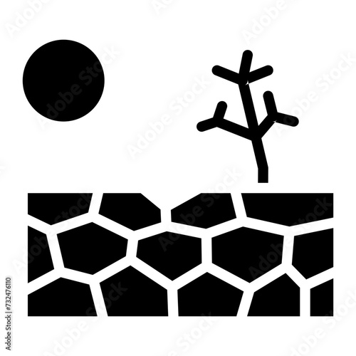 Drought icon vector image. Can be used for Homeless.