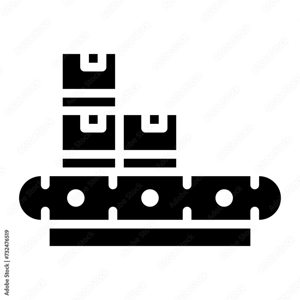 Conveyor icon vector image. Can be used for Supply Chain. Conveyor icon vector image. Can be used for Supply Chain.