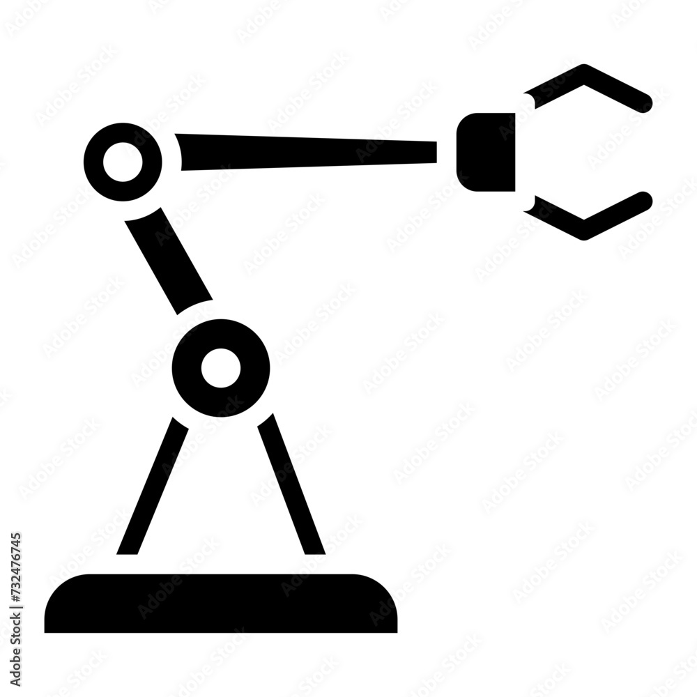 Robotic Arm icon vector image. Can be used for Supply Chain. Robotic Arm icon vector image. Can be used for Supply Chain.