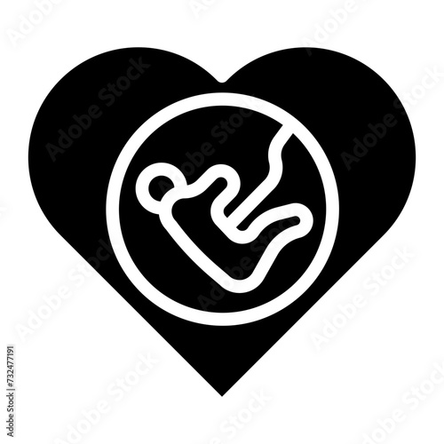 Pregnancy icon vector image. Can be used for Child Adoption.