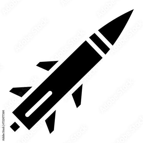 Missile icon vector image. Can be used for Shooting.
