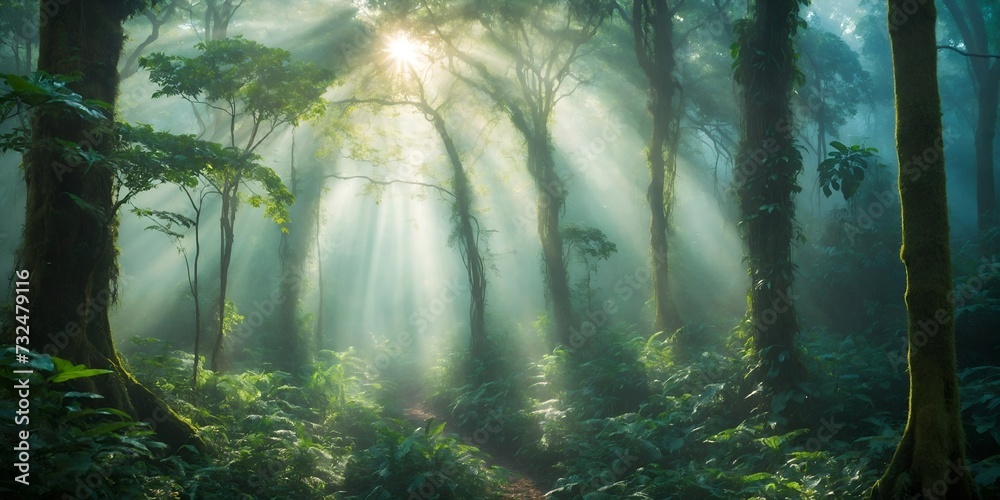 sunlight in the forest sunlight in the forest