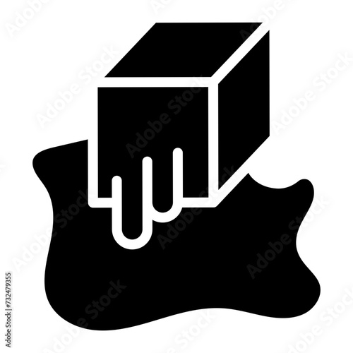 Melting Ice icon vector image. Can be used for Global Warming.