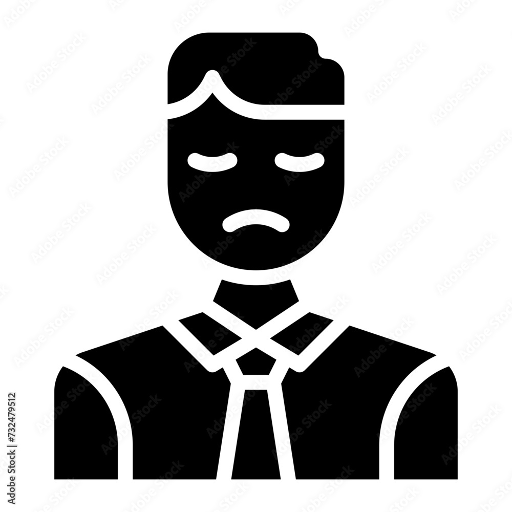 Businessman Sad icon vector image. Can be used for Crisis Mangement. Businessman Sad icon vector image. Can be used for Crisis Mangement.