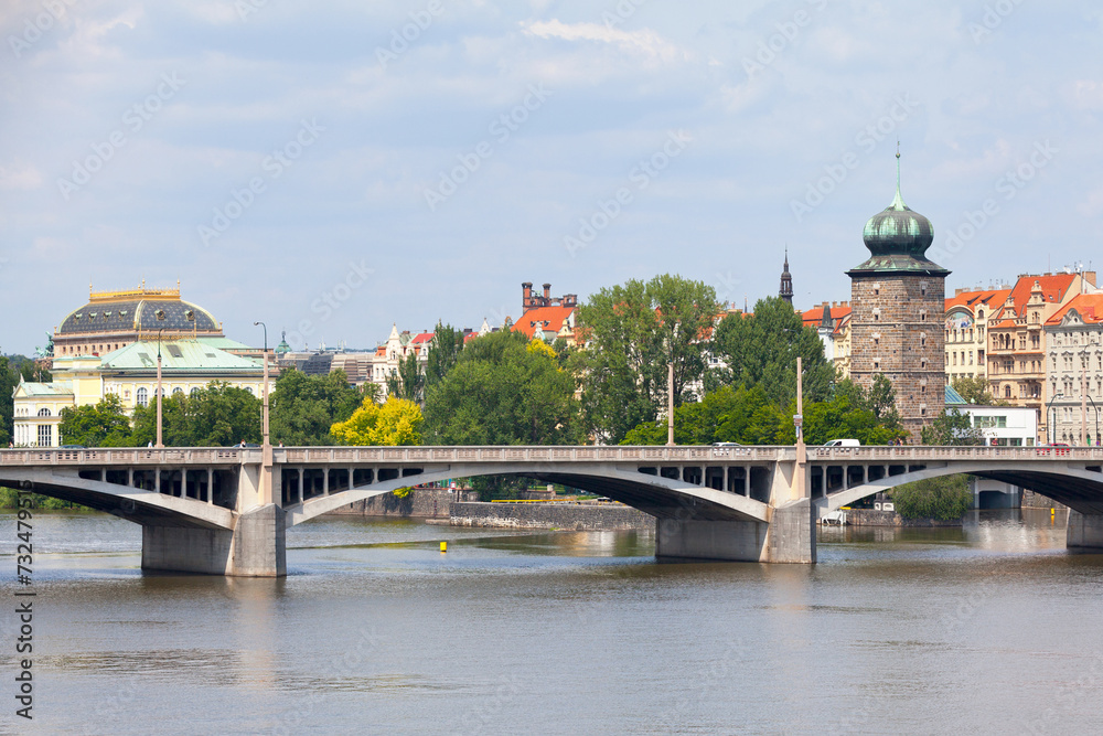 The Jirasek Bridge in Prague