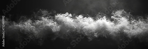 White Smoke On Black Background, Background Banner
