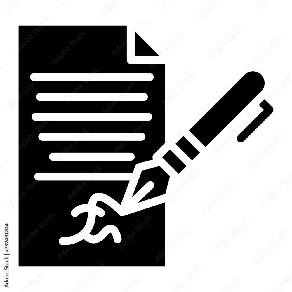 Signature icon vector image. Can be used for Documents And Files. Signature icon vector image. Can be used for Documents And Files.