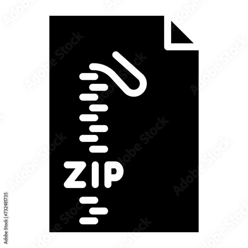 Zip icon vector image. Can be used for Documents And Files.