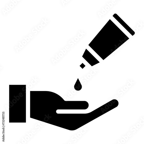 Applying Creme icon vector image. Can be used for Cosmetology.