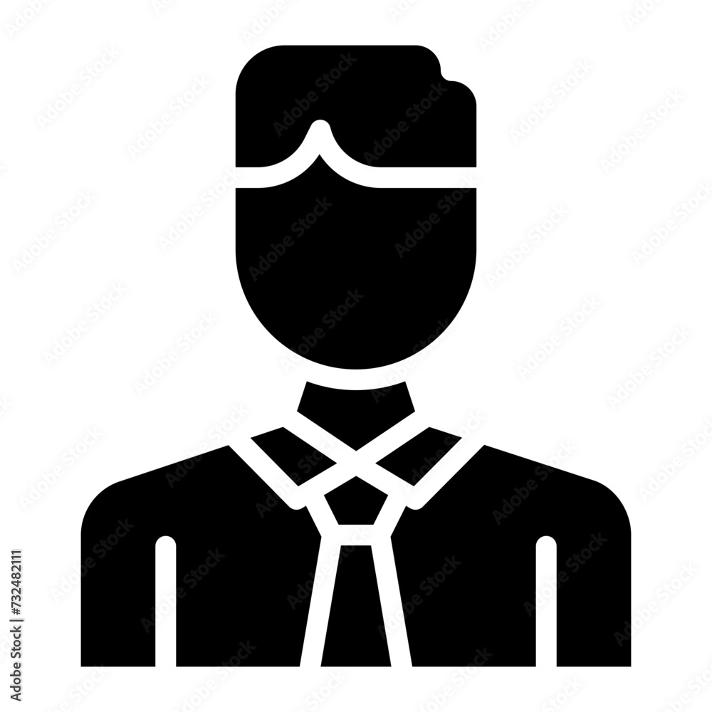 Assistant Man icon vector image. Can be used for Crime Investigation. Assistant Man icon vector image. Can be used for Crime Investigation.