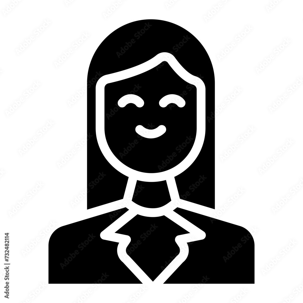 Assistant Woman icon vector image. Can be used for Crime Investigation. Assistant Woman icon vector image. Can be used for Crime Investigation.