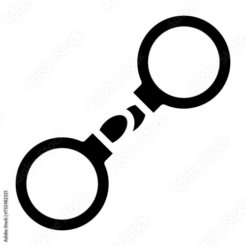 Handcuffs icon vector image. Can be used for Crime Investigation.
