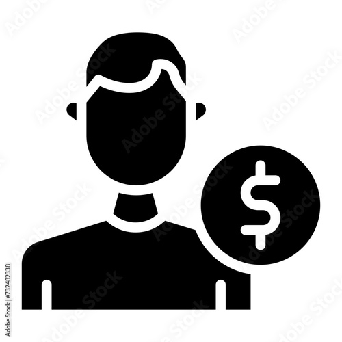 Male Client icon vector image. Can be used for Crime Investigation.
