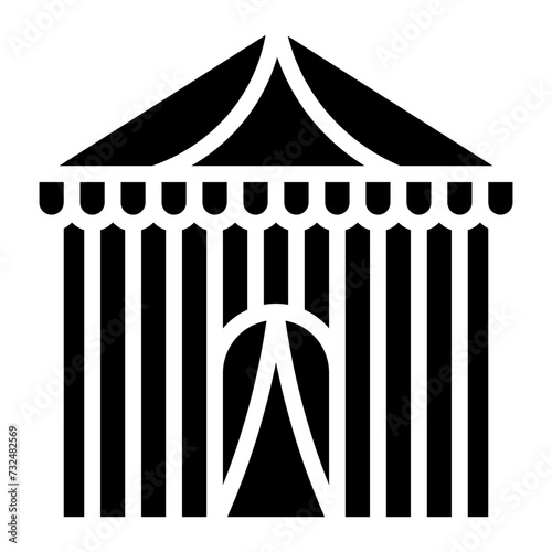 Circus Tent icon vector image. Can be used for Water Park.