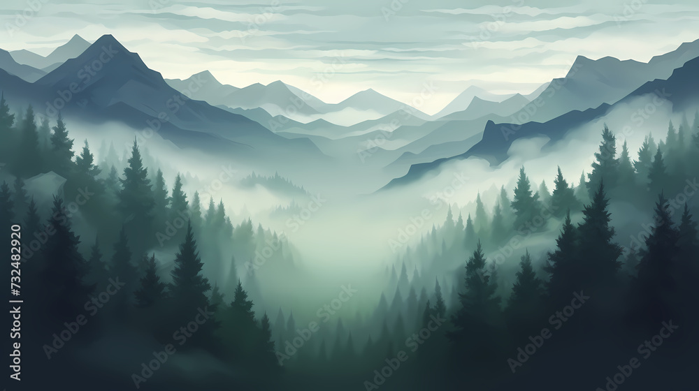 Majestic mountains, panoramic peaks PPT background Majestic mountains, panoramic peaks PPT background