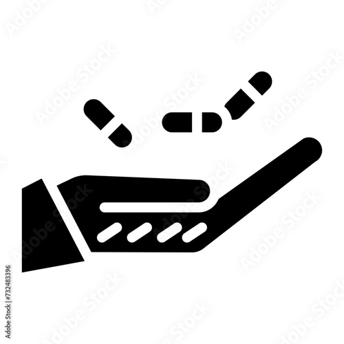 Medication Taking Assistance icon vector image. Can be used for Home Services.