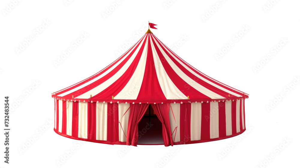 Circus tent isolated on transparent background - obrazy, fototapety, plakaty 