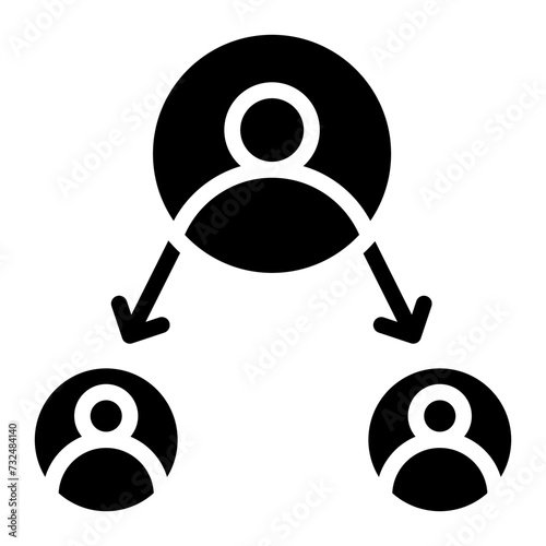Delegation icon vector image. Can be used for Staff Management.