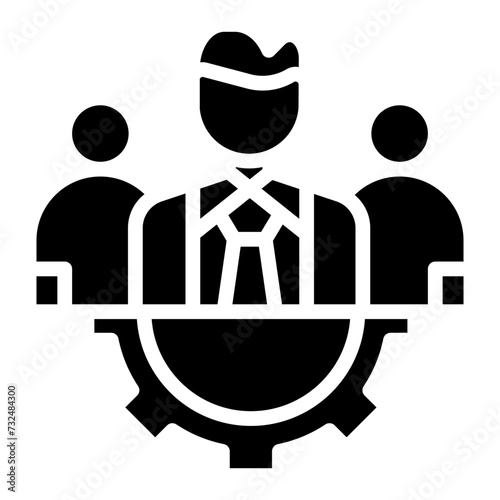 Employee Productivity icon vector image. Can be used for Staff Management.