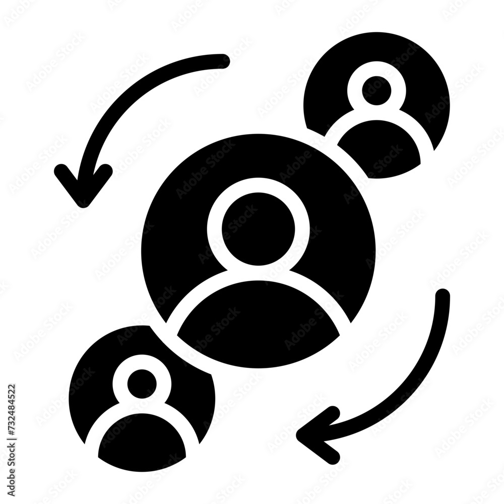 Staff Management icon vector image. Can be used for Staff Management.
