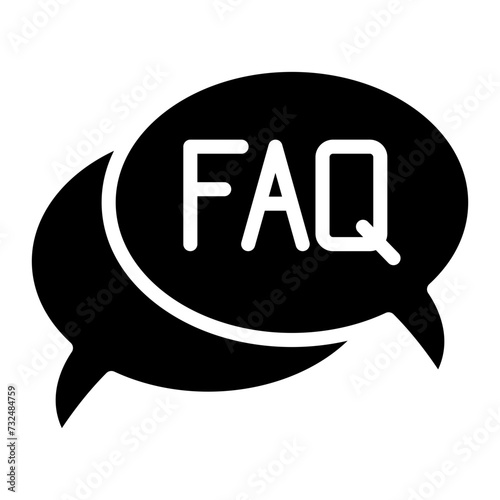 FAQ icon vector image. Can be used for Online Store.