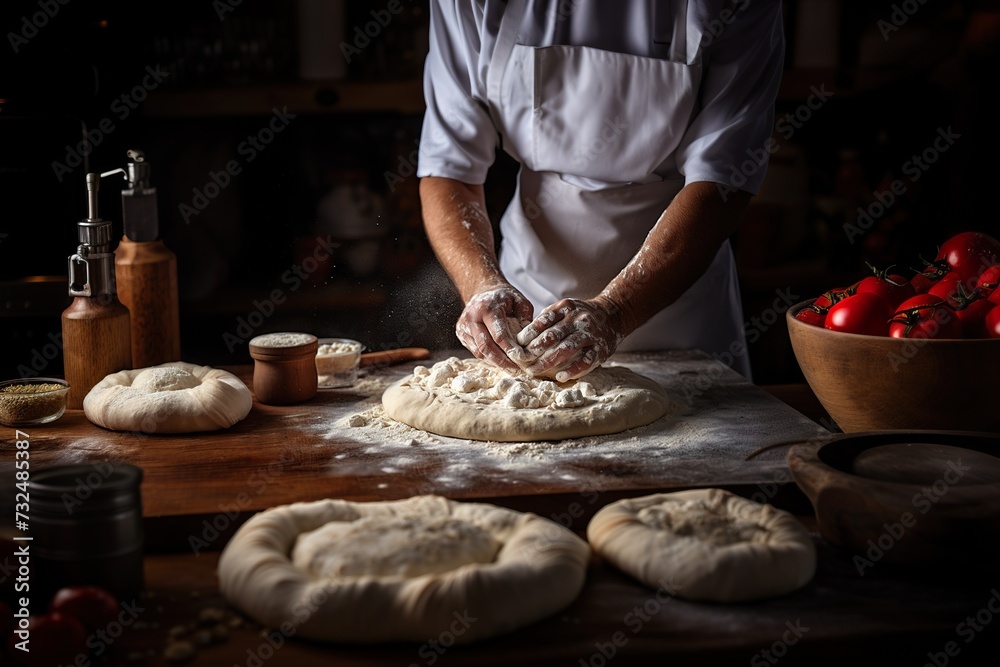 Preparation of pizza dough Preparation of pizza dough