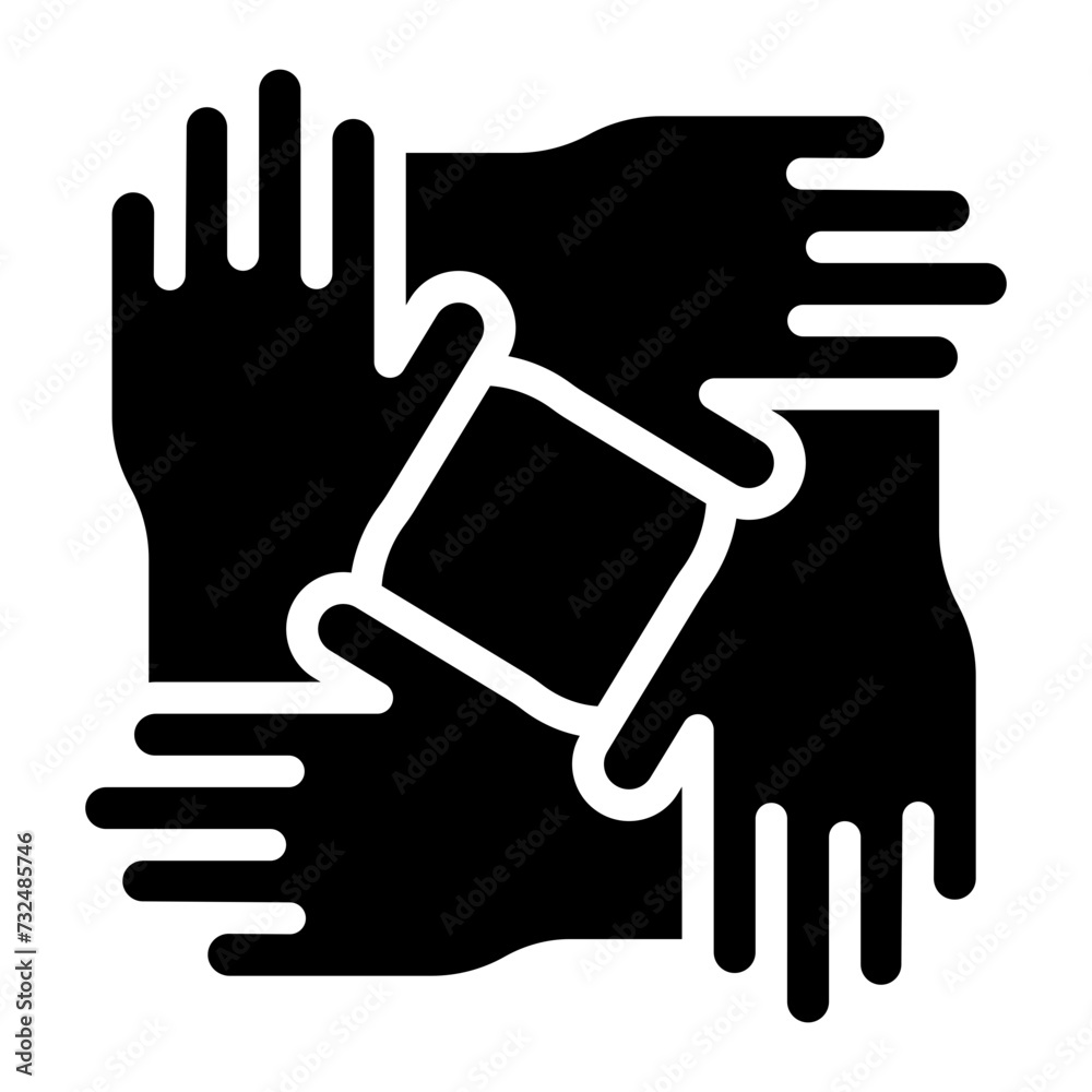 Obraz premium Cooperation icon vector image. Can be used for Teamwork.