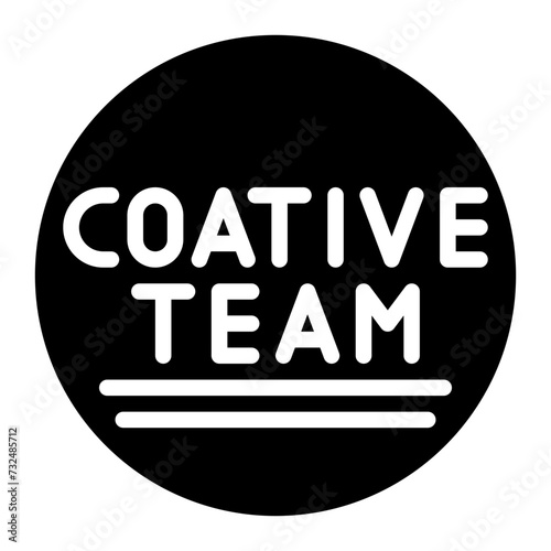 Coactive Teams icon vector image. Can be used for Teamwork. photo