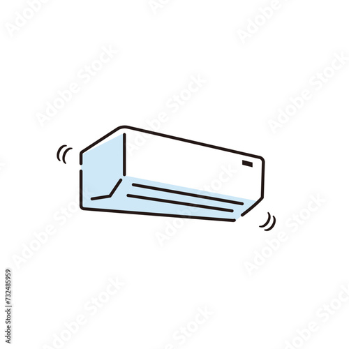 動くエアコンのイラスト
