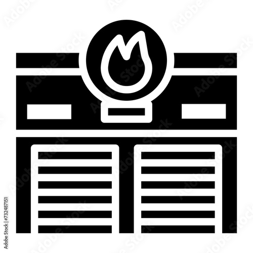 Fire Station icon vector image. Can be used for Public Utilities.