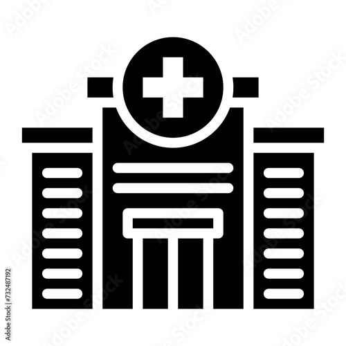 Hospital icon vector image. Can be used for Public Utilities. © SAMDesigning