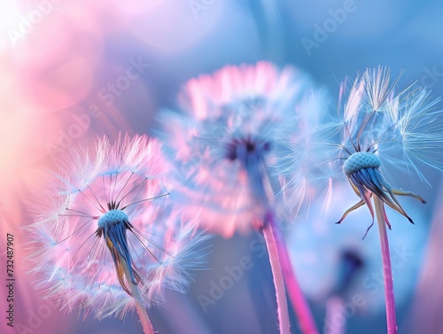 Dreamy dandelion macro