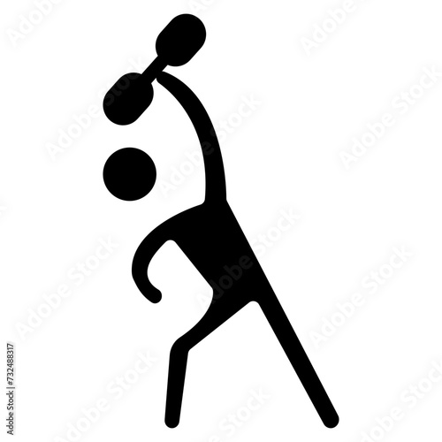Exercise icon vector image. Can be used for Cardiology.