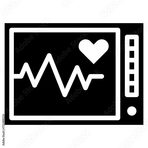EKG Wave icon vector image. Can be used for Cardiology.
