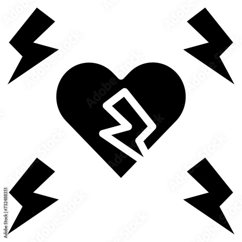 Heart Attack icon vector image. Can be used for Cardiology.