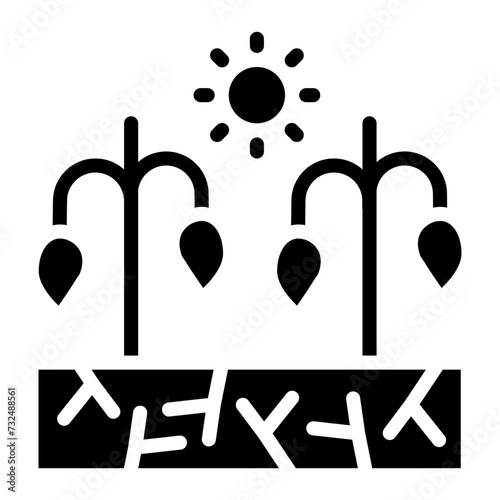 Dry Soil icon vector image. Can be used for Water Crisis.