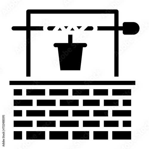 Empty Well icon vector image. Can be used for Water Crisis.