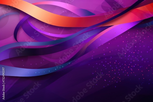 Abstract background awareness day with violet ribbon photo