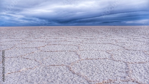 View of Uyuni Salt Flat Uyuni during the dry season. Bolivia.