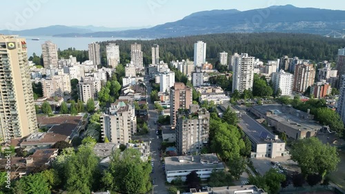 West End Downtown Vancouver drone shot photo