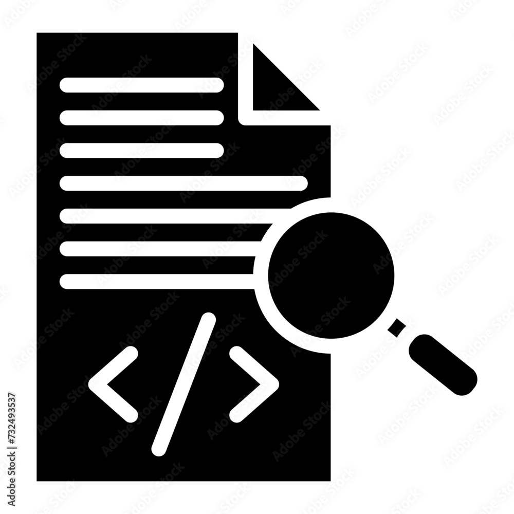 Code Review icon vector image. Can be used for Business Audit. Code Review icon vector image. Can be used for Business Audit.