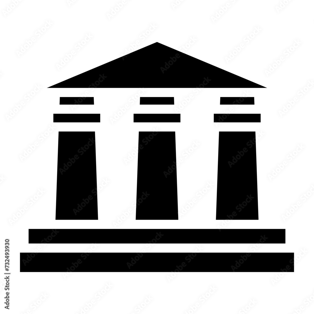Fototapeta premium Courthouse icon vector image. Can be used for Legal Services.