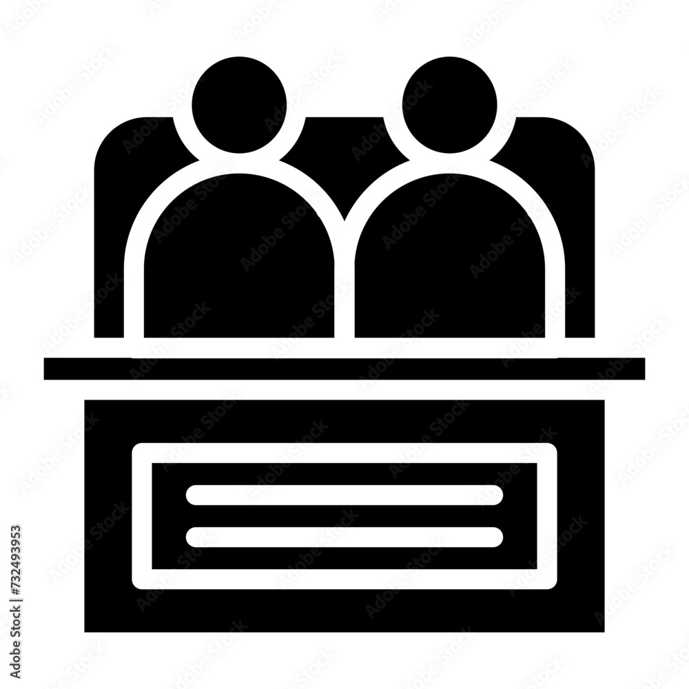 Deposition icon vector image. Can be used for Legal Services. Deposition icon vector image. Can be used for Legal Services.