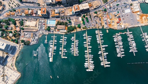 Stock photo features a stunning view of the harbor in Luanda, Angola
