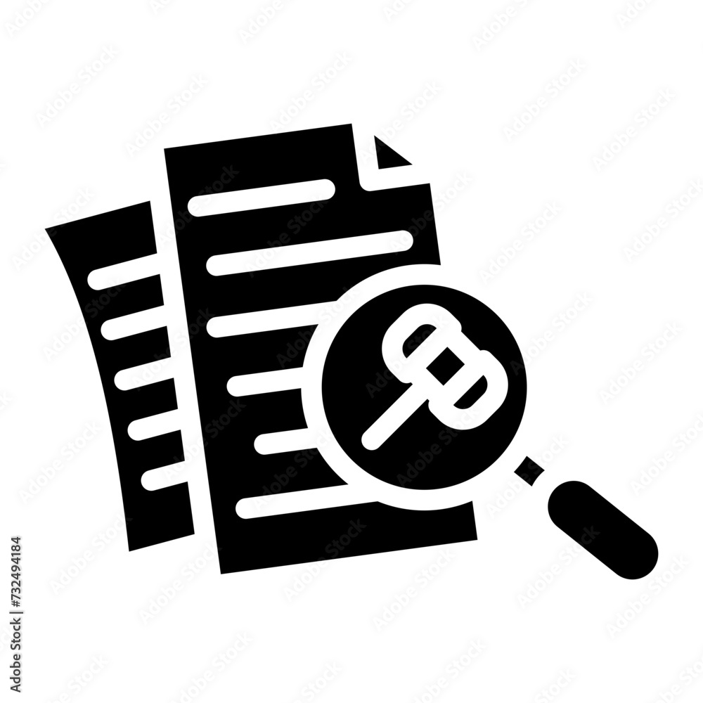 Legal Investigation icon vector image. Can be used for Legal Services. Legal Investigation icon vector image. Can be used for Legal Services.